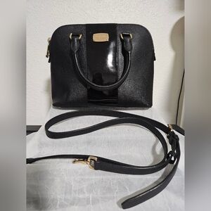 Black Leather Handbag Michael Kors